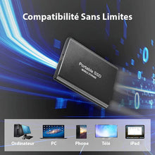 Disque Dur Externe SSD Haute Vitesse Noir
